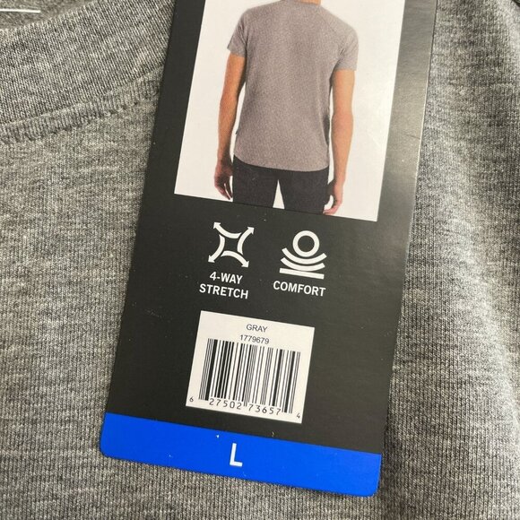 NEW Kenneth Cole Men's L Gray Stretch T-Shirt 4-Way Comfort Crew Neck Cotton - Picture 7 of 9